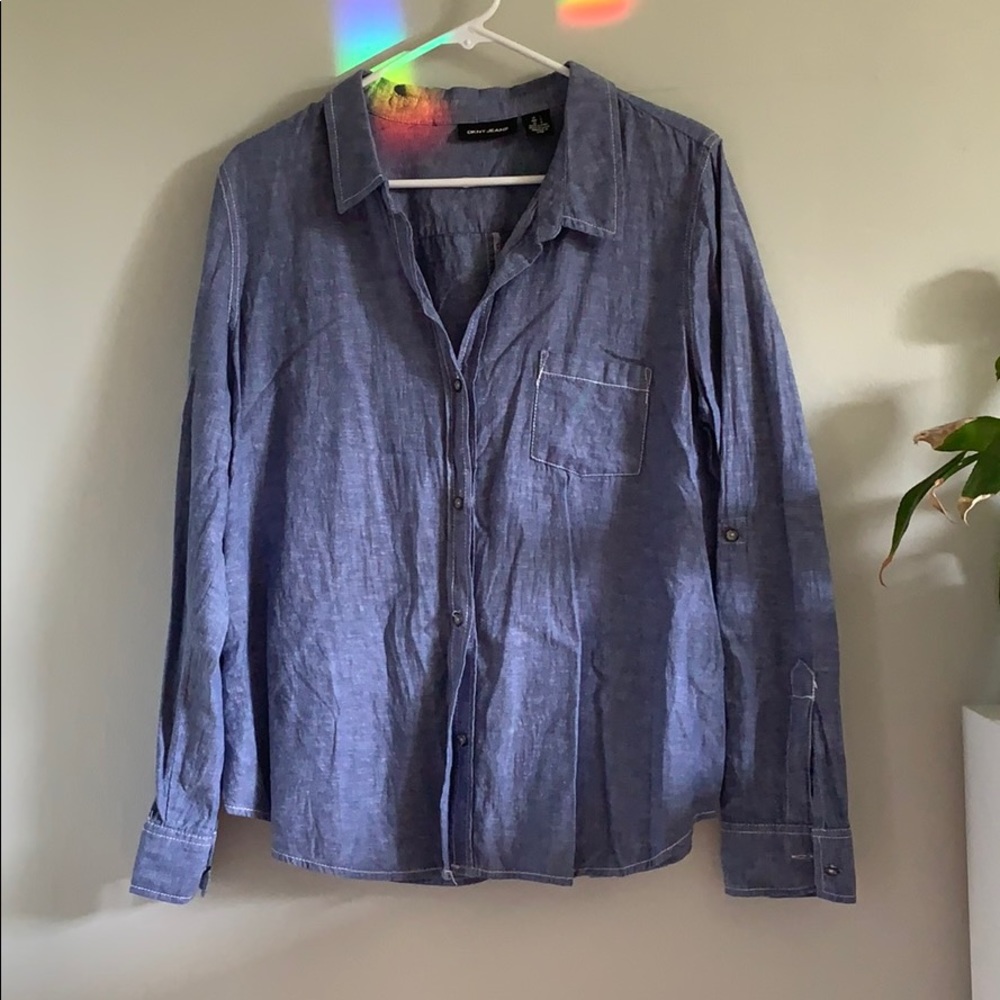DKNY Denim Button Down Shirt